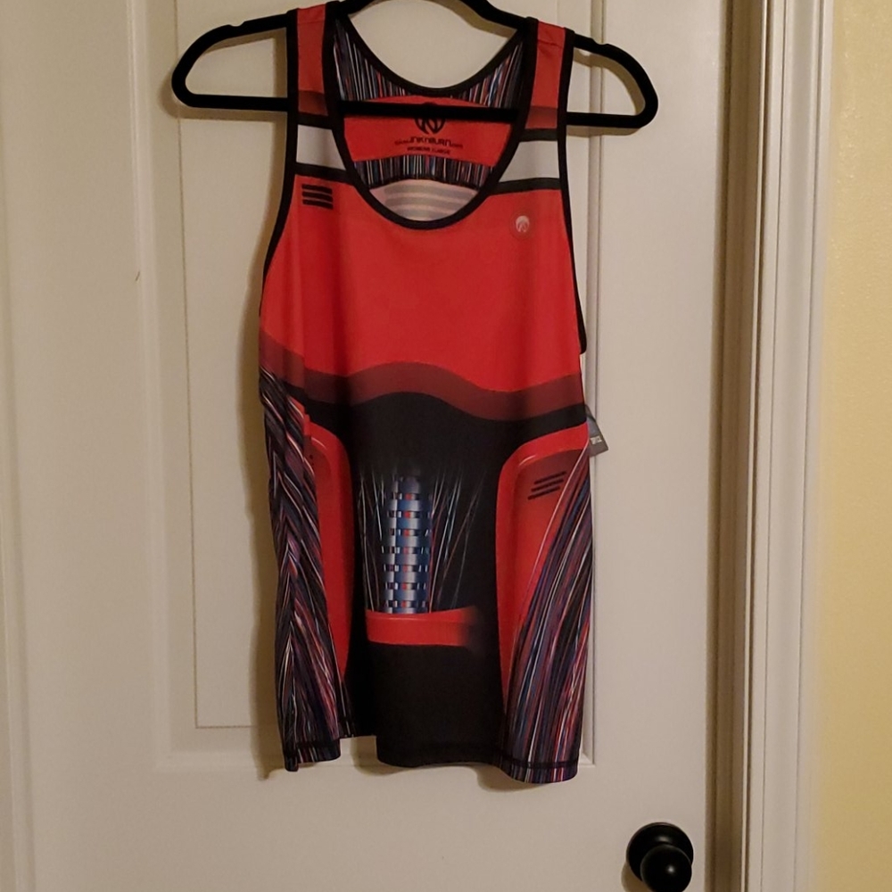 InknBurn red robot tank/singlet